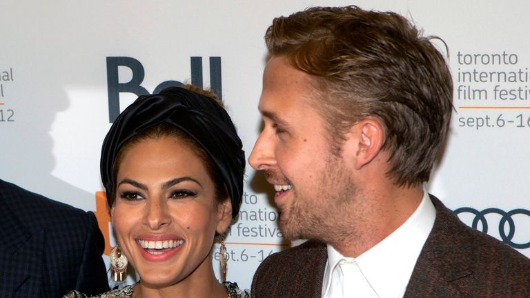 Gosling met his wife Eva Mendes in 2012 thriller The Place Beyond The Pines