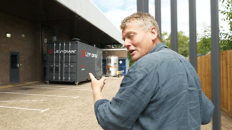 Tom Heap goes inside the &#39;magic&#39; shipping container.