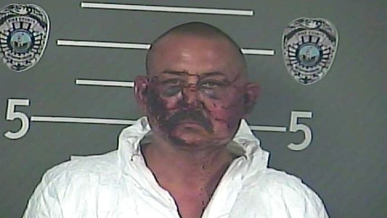 Lance Storz. Two officers were killed when Storz. allegedly opened fire on police attempting to serve a warrant at a home in eastern Kentucky Thursday, June 30, 2022. Pic: Pike County, Kentucky, jail via AP)