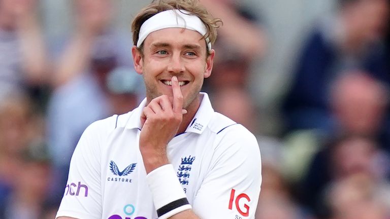 Stuart Broad puts on a brave face as he bowled the most expensive over in Test cricket history