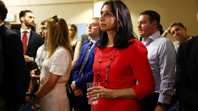 British Attorney General and Conservative leadership candidate Suella Braverman attends the Conservative Way Forward launch event in London, Britain, July 11, 2022. REUTERS/Henry Nicholls