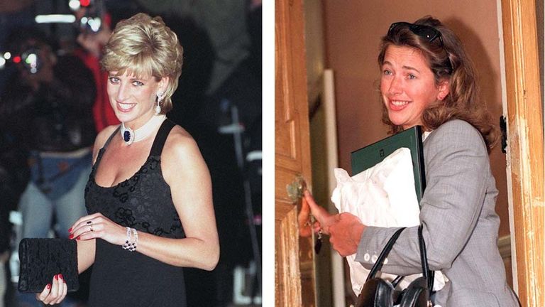 File photos dated 21/11/1995 (left) and 12/9/1995, of the Princess of Wales and Tiggy Legge-Bourke. The BBC has agreed to pay substantial damages to the Duke of Cambridge&#39;s ex-nanny Tiggy Legge-Bourke over "false and malicious" allegations about her used to obtain Martin Bashir&#39;s 1995 Panorama interview with Diana, Princess of Wales. Issue date: Thursday July 21, 2022.
