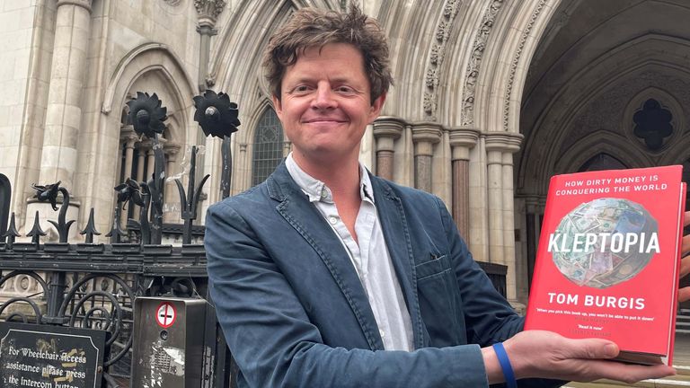 Tom Burgis after a high court judge dismissed a libel claim against him over his book, Kleptopia: How Dirty Money Is Conquering The World