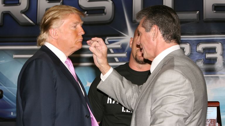 Battle of the Billionaires presskonferens för att tillkännage WrestleMania 23 detaljer i Trump Tower, New York, Amerika - 28 mars 2007