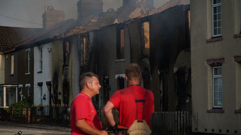 Firefighters tackled the blazes in Wennington on Tuesday