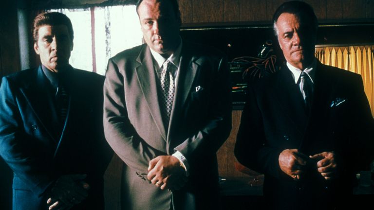 The Sopranos - 2005 Steve Van Zandt, James Gandolfini, Tony Sirico Pic: Barry Wetcher / Hbo / Kobal / Shutterstock