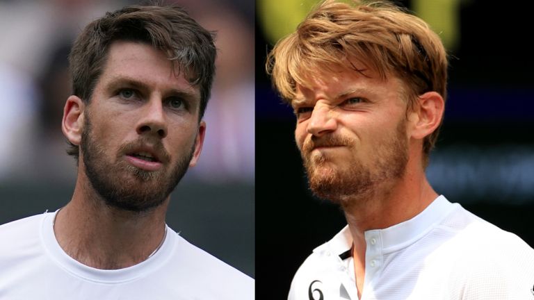 Cameron Norrie and David Goffin at Wimbledon
