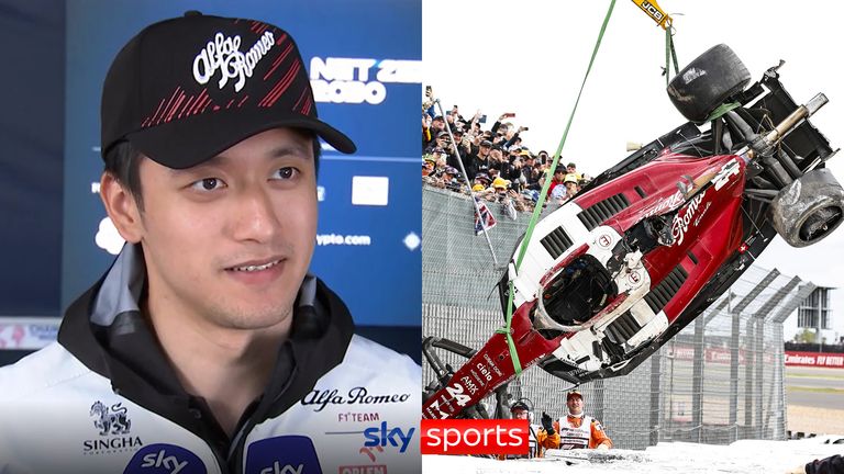 Zhou Guanyu thanks marshals and George Russell after escaping horror crash