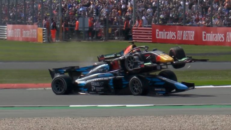 Halo saves F2 drivers in horror crash at Silverstone!