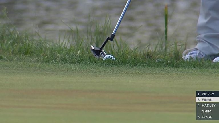 3M Open: Tony Finau uses toe of putter to save par