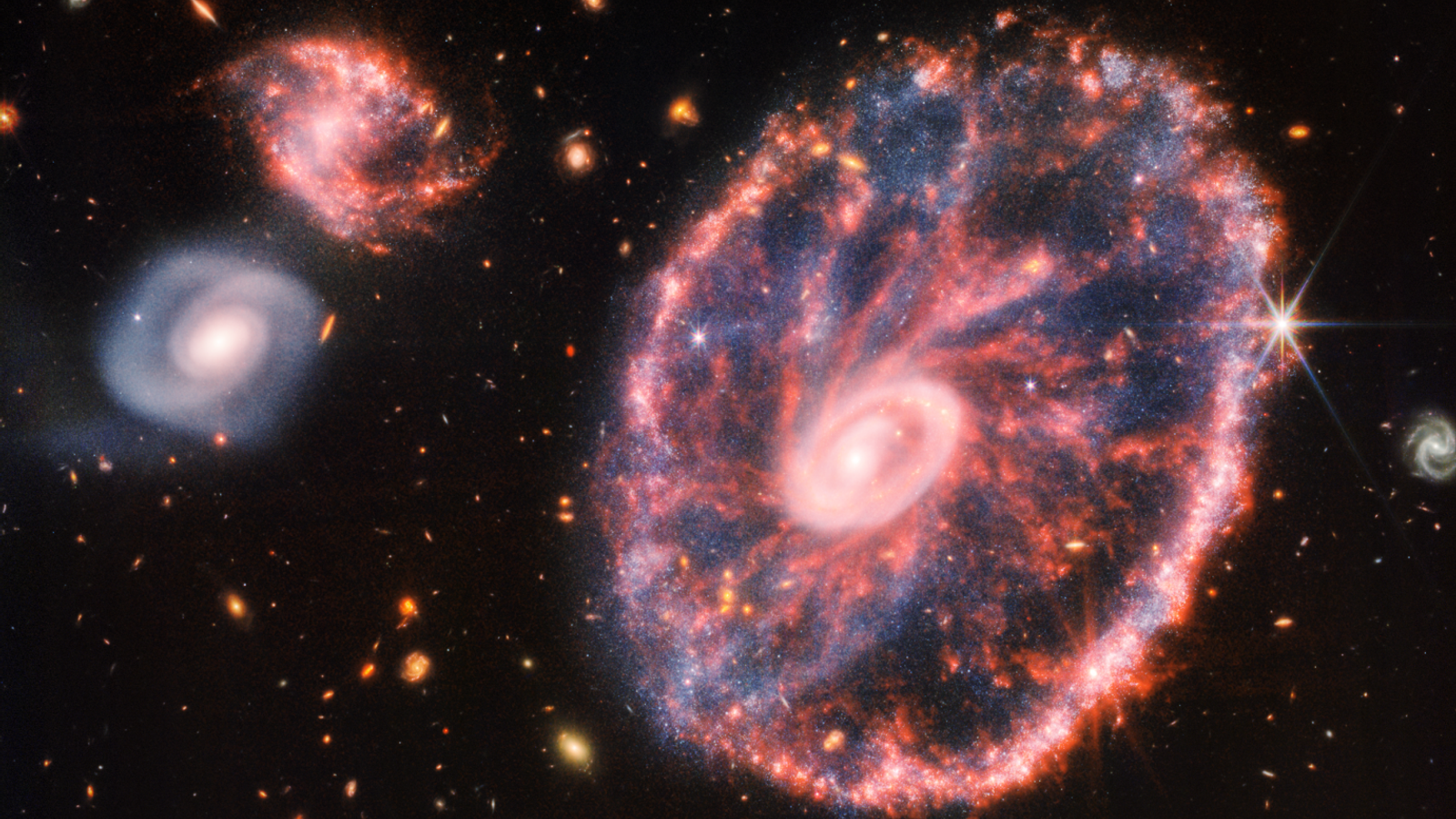 Nowe zdjęcie z Kosmicznego Teleskopu Jamesa Webba ukazuje szczegóły Galaktyki Koło Wozu |  nowości naukowe i technologiczne