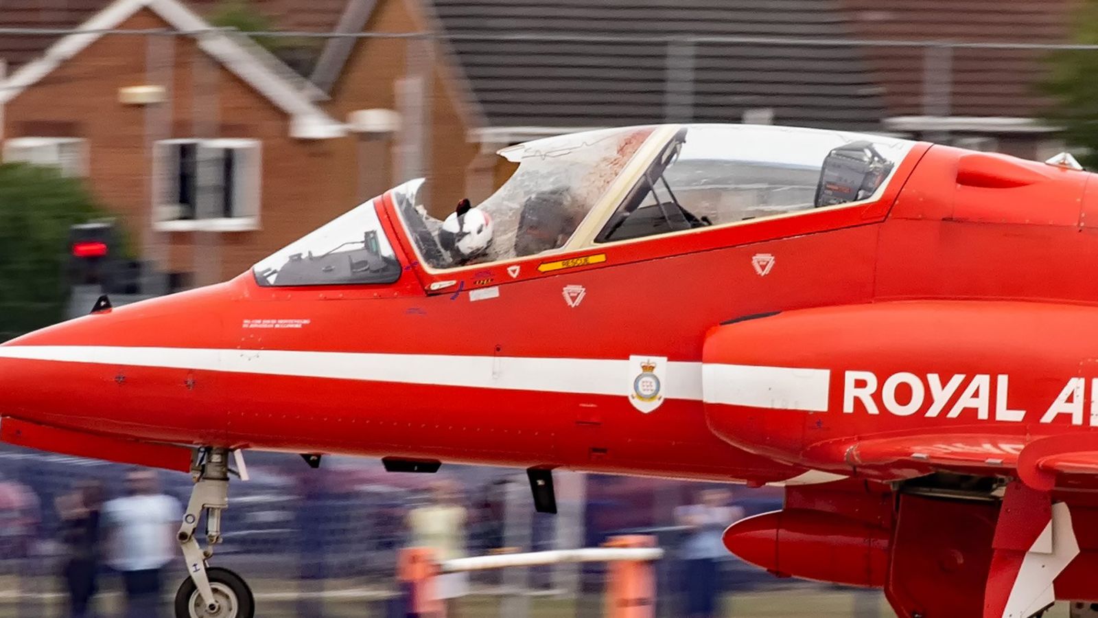 Red Arrows display at Wales air show halted after bird flies through jet’s window | UK News