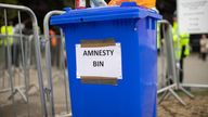 Amnesty bin at Manchester&#39;s Caribbean Carnival in 2018. Pic: Joel Goodman/LNP/Shutterstock