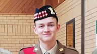 Sapper Connor Morrison, who was stationed at Woodbridge in Suffolk, was reported to have suffered breathing difficulties on July 21, with the ambulance service called to Rock Barracks in Sutton Heath. Pic: West Lowland Battalion Army Cadet Force/Facebook