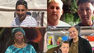 (From top left) Alek John, Michael and Paul Atwall-Brice, Lola Tamakloe and Amy Dempsey and her son, Brandon.