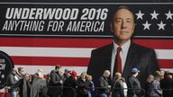 People line up outside a "House of Cards" guerrilla marketing campaign in Greenville, South Carolina, February 12, 2016. Actor Kevin Spacey plays the role of Frank Underwood in the Netflix series. REUTERS/Carlo Allegri