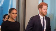 Prince Harry and his wife Meghan arrive to celebrate Nelson Mandela International Day at the United Nations Headquarters in New York