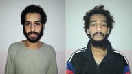 Alexanda Kotey, left, and El Shafee Elsheikh, were both members of the 'Beatles' ISIS cell