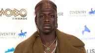 Pa Salieu arriving for the Mobo Awards at Coventry Building Society Arena, Coventry in December 2021