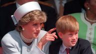 A young Prince Harry and his mother in London&#39;s Hyde Park in 1995