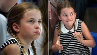 Princess Charlotte of Cambridge at Sandwell Aquatics Centre on day five of the 2022 Commonwealth Games in Birmingham. Picture date: Tuesday August 2, 2022.