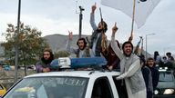 Taliban fighters took to the streets of Kabul a year after capturing the city