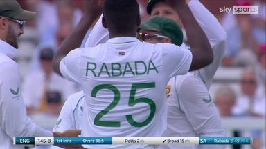 Rabada cleans up England's lower order as eighth wicket falls