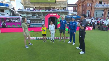 Harry Kane performs the toss at The Hundred