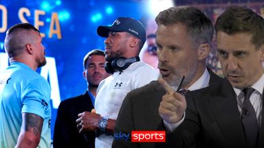 'I've trained with AJ!' Carra and Neville clash on Usyk vs AJ predictions