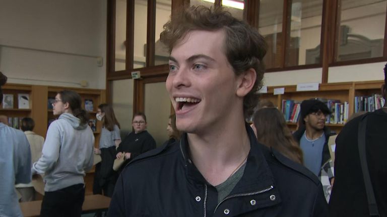 Students find out their A-Level results in Wellingborough