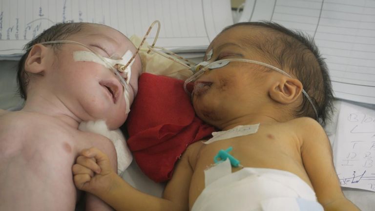 Babies in a hospital in Kabul
