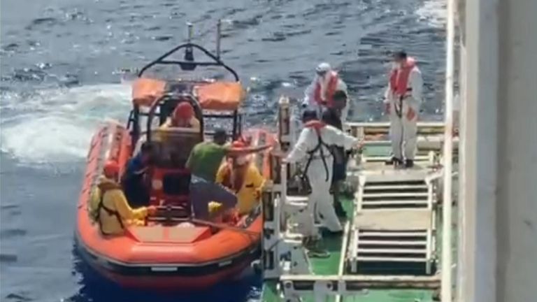 P&O Aurora cruise ship rescues people stranded at sea