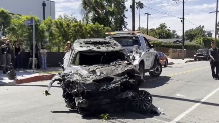 According to local media, the 53-year-old suffered severe burns.  Photo: NBCLA