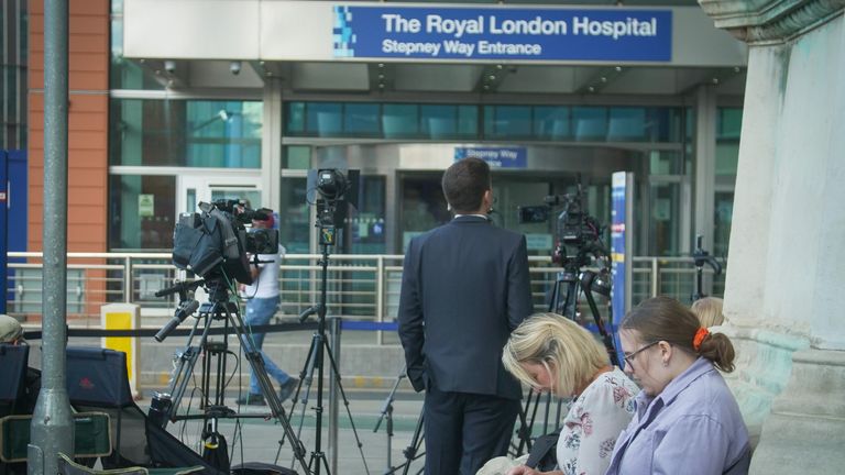 Press outside the Royal London Hospital
