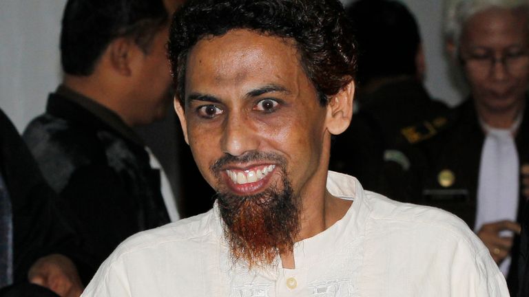 Umar Patek pictured at his trial on 31 May 2012