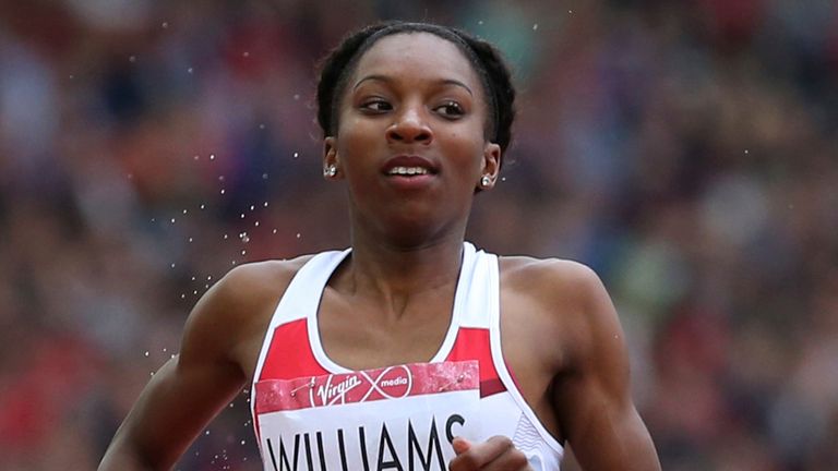 Bianca Williams, competing during the 2014 Commonwealth Games, Pic: Associated Press
