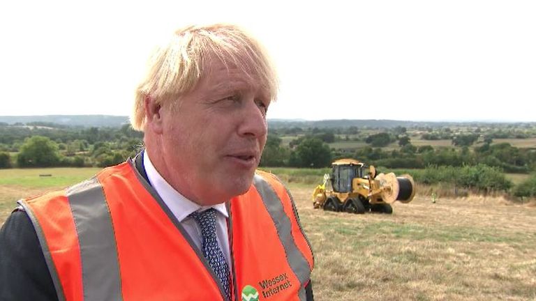 Boris Johnson visited Dorset to kick off his last week as prime minister