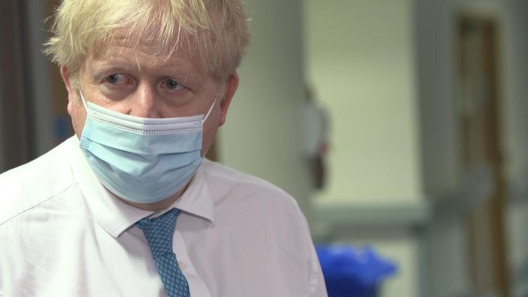 Boris Johnson at Leeds hospital

