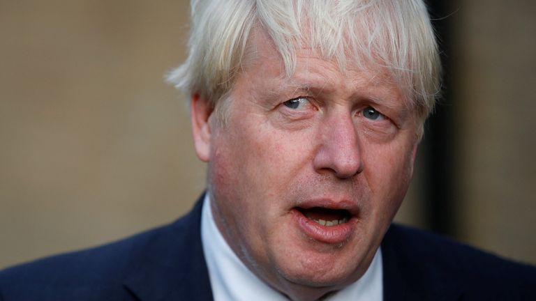 Prime Minister Boris Johnson speaks to the media at a police station in south east London, as he undertakes visits to meet police recruits and officers working in one of the 20 Violence Reduction Units. Picture date: Wednesday August 31, 2022.

