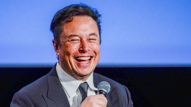 Tesla founder Elon Musk attendsthe  Offshore Northern Seas 2022 conference in Stavanger, Norway