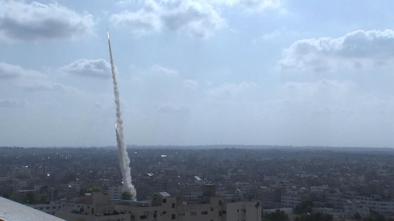 Several rockets were fired on Sunday from Gaza towards Israel.
