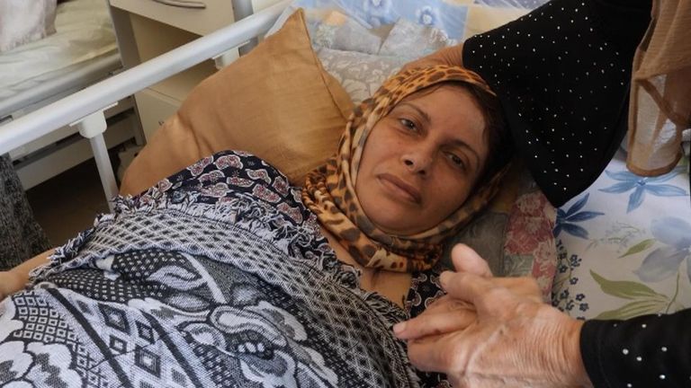 Neveen Abu Ramadan&#39;s leg has been badly injured