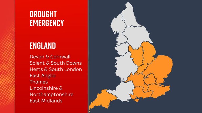 drought regions in England 