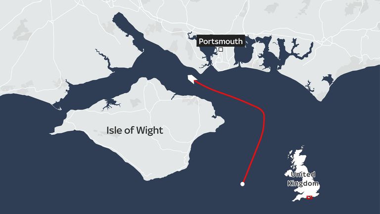 HMS Prince of Wales route