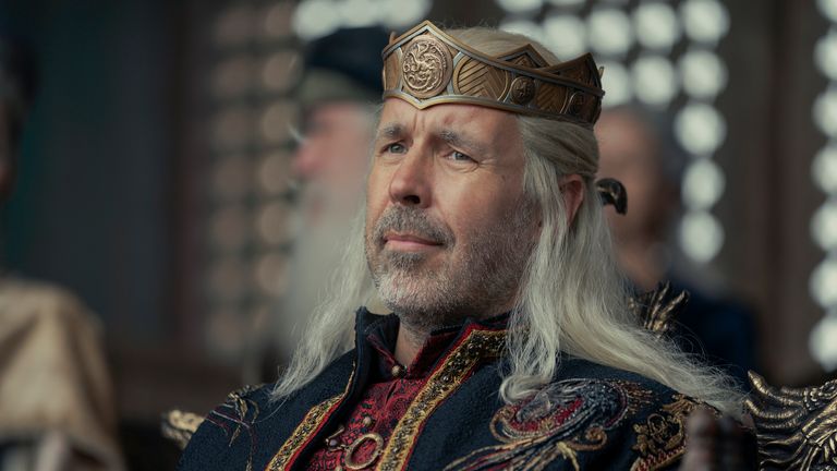 Paddy Considine as King Viserys I Targaryen in House Of The Dragon. Pic: Sky UK/HBO