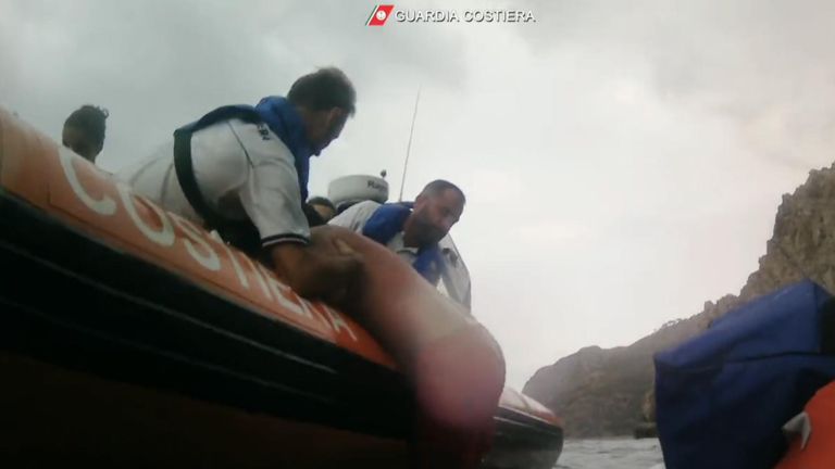 Italian Coast Guard rescues eight beachgoers