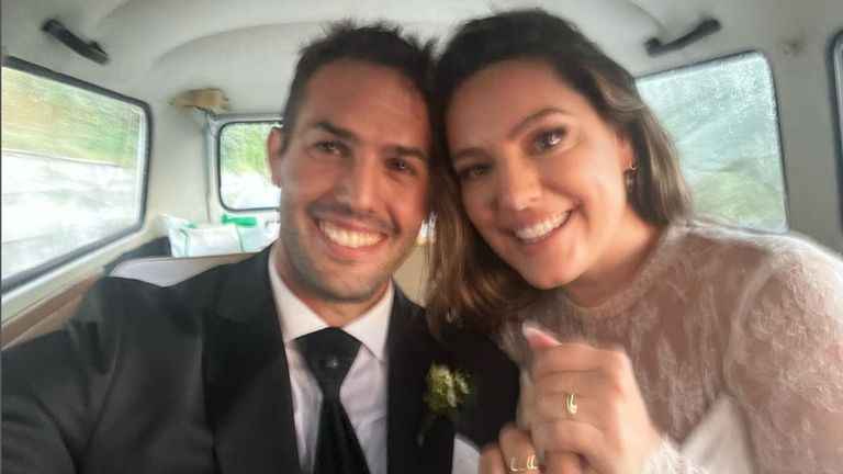 Kelly Brook and Jeremy Parisi. Pic: @jeremyparisi/Instagram