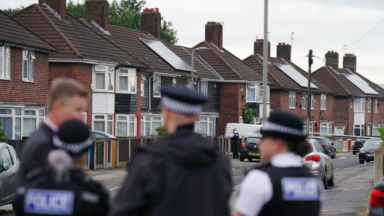 The scene in Knotty Ash, Liverpool, where a nine-year-old girl has been fatally shot. Officers from Merseyside Polcie have begun a murder investigation after attending a house in Kingsheath Avenue at 10pm Monday following reports that an unknown male had fired a gun inside the property. Picture date: Tuesday August 23, 2022.