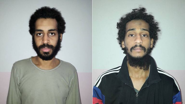 Alexanda Kotey, left, and El Shafee Elsheikh, were both members of the 'Beatles' cell of IS