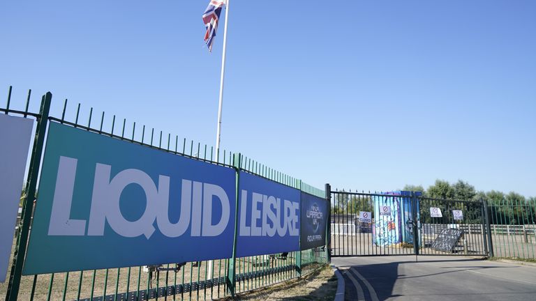 Closed signs on the gates of Liquid Leisure in Windsor, following the death of an 11-year-old girl. Emergency services were called at around 3.55pm on Saturday to reports of the child getting into difficulty at the water park near Datchet. Picture date: Sunday August 7, 2022.